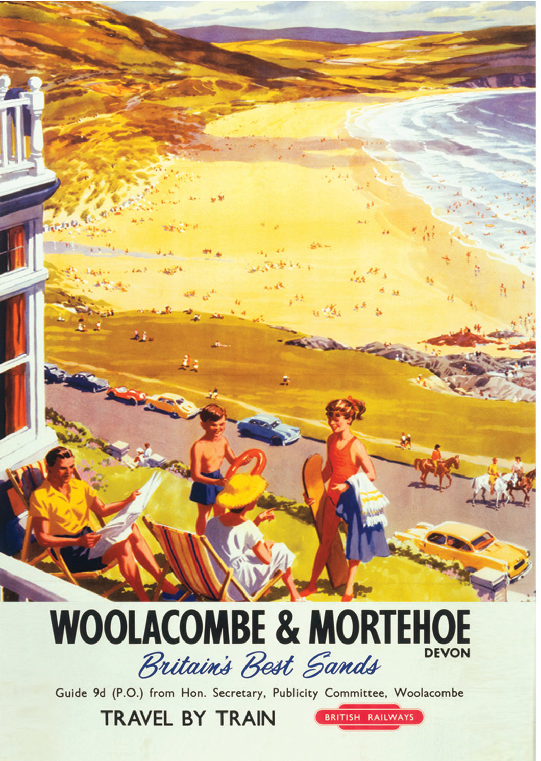Woolacombe and Mortehoe, Devon, Travel By Train, British Railways - Greeting Card