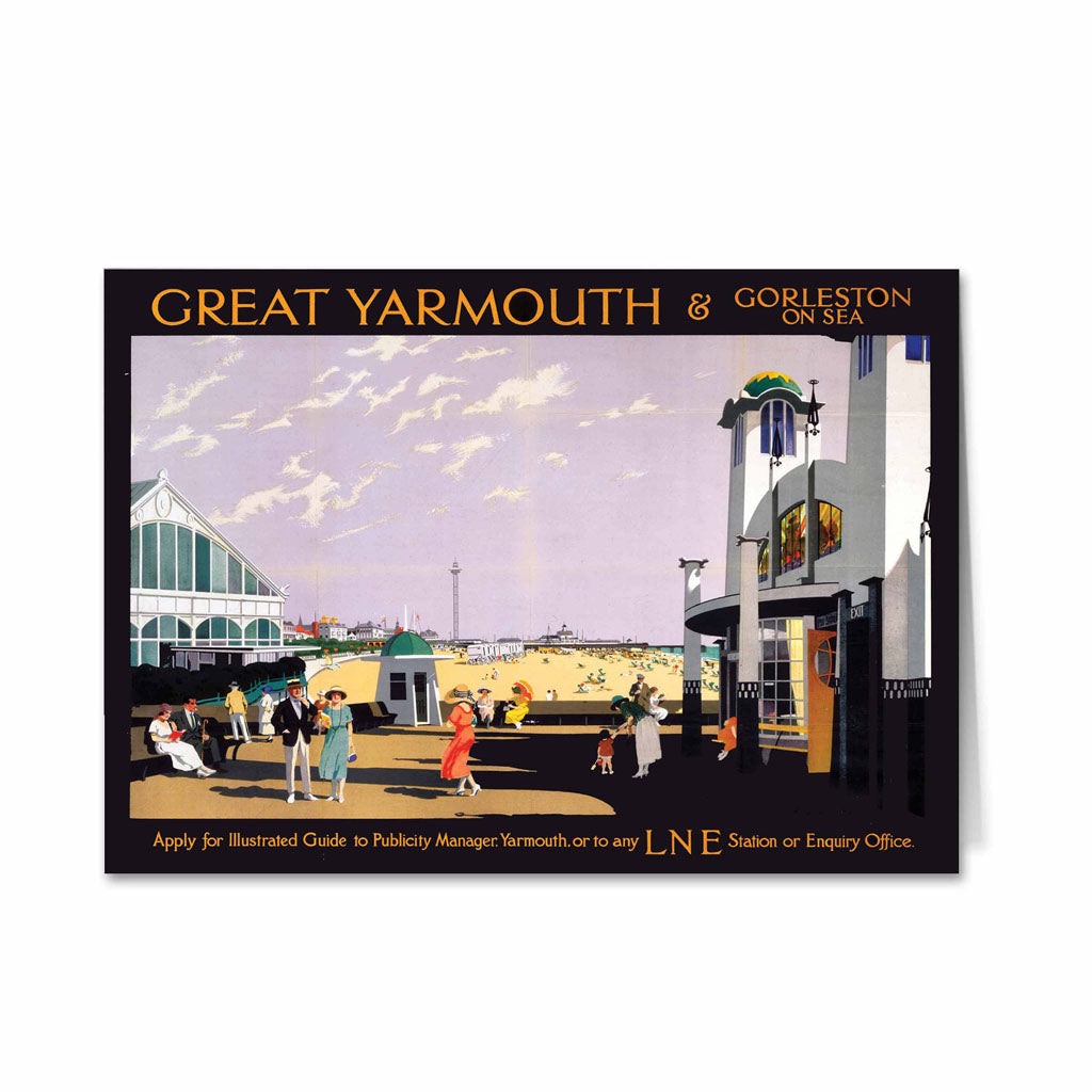 Great Yarmouth sea front Greeting Card Railway Posters