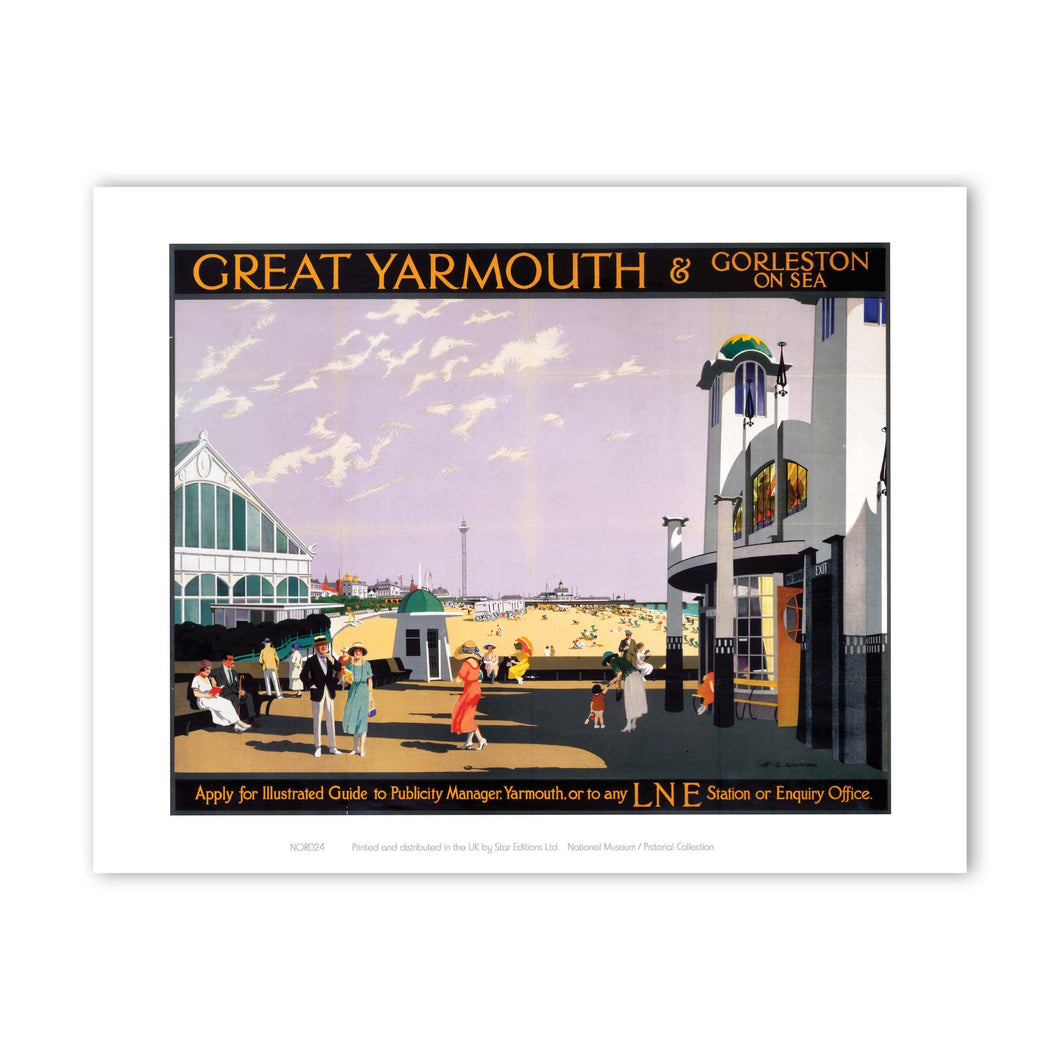 Great Yarmouth sea front Art Print