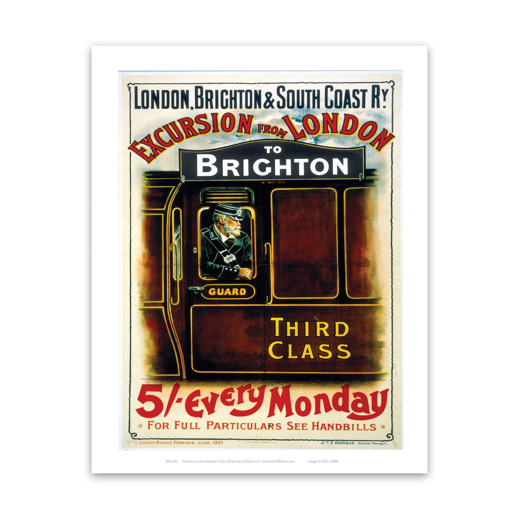 Excursion from London to Brighton Art Print