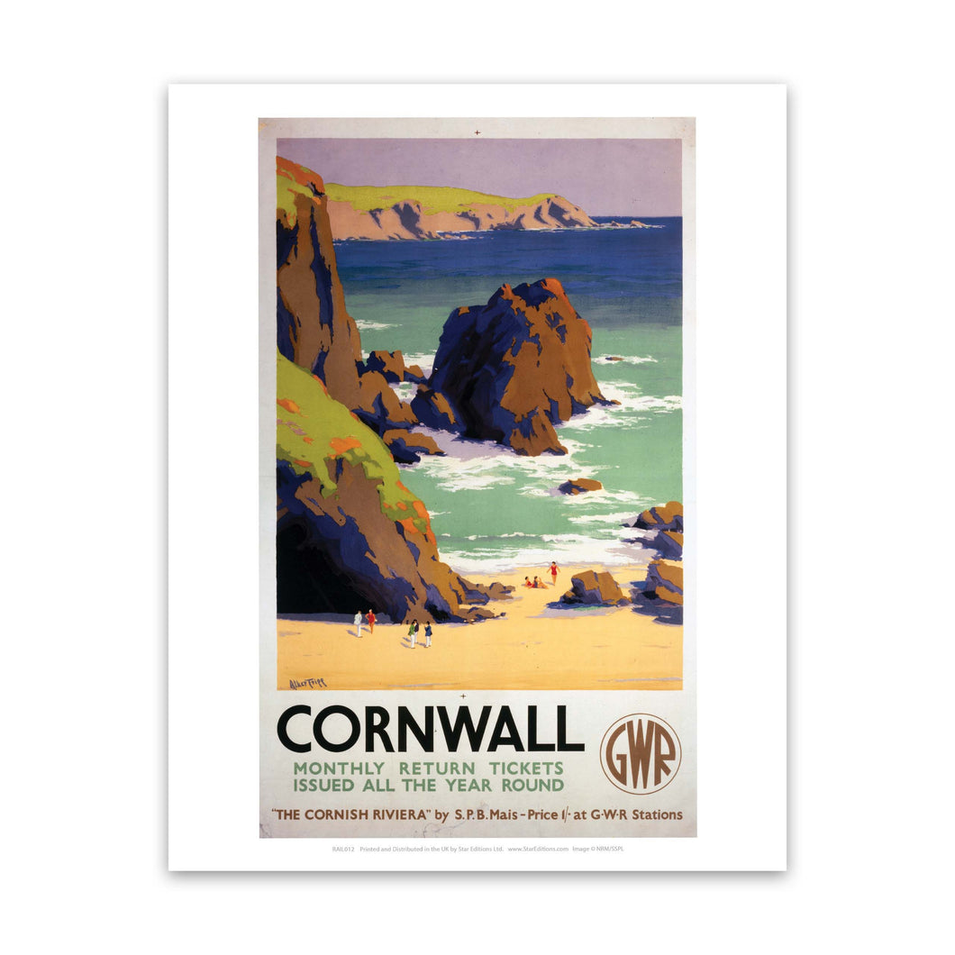 Cornwall - The Cornish Riviera Art Print
