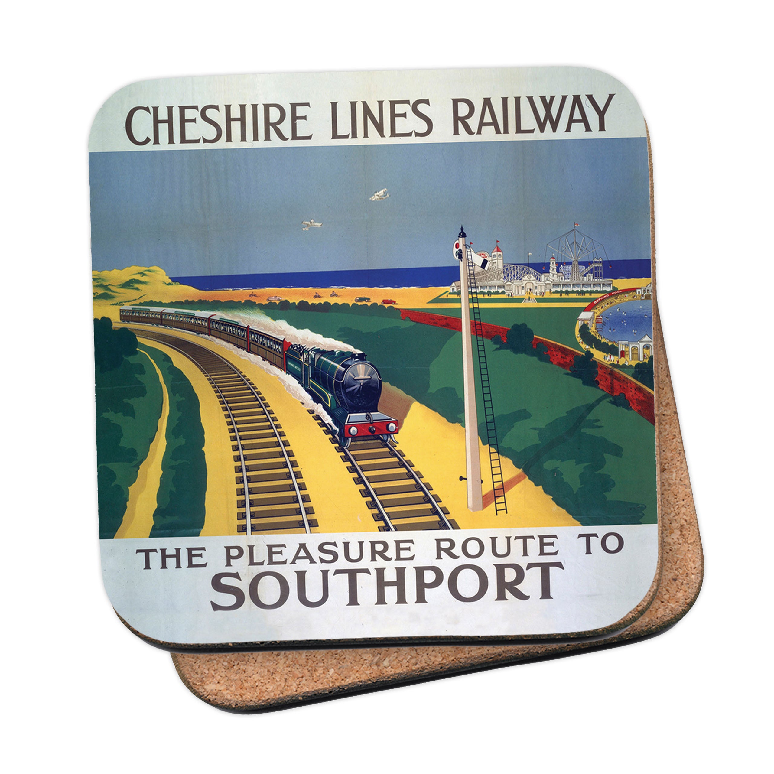 Cheshire Lines Railway to Southport Coaster Railway Posters