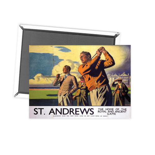 Railway Poster - St Andrews Fridge Magnet