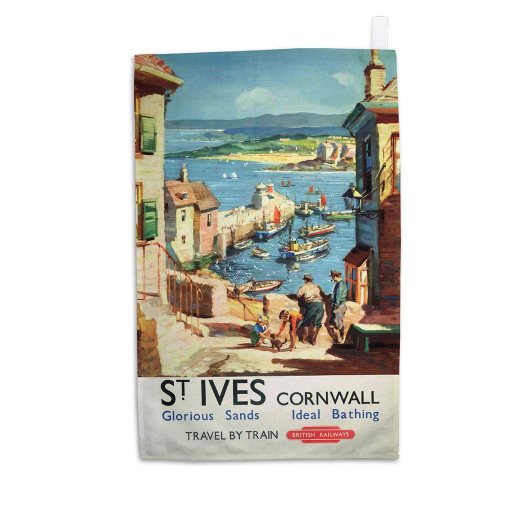 St. Ives, Cornwall - Glorious Sands - Tea Towel
