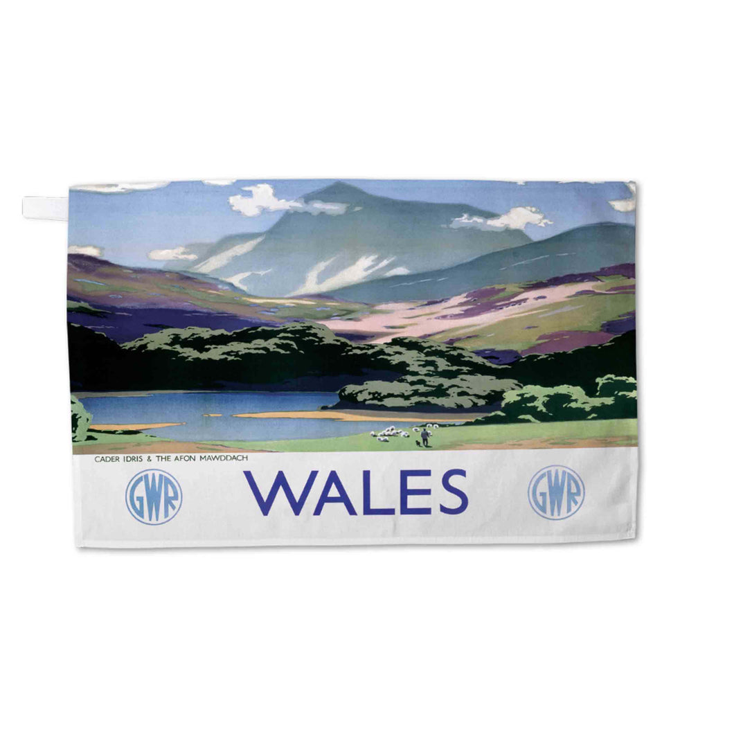 Wales, Cader Idris and The Afon Mawddach - Tea Towel