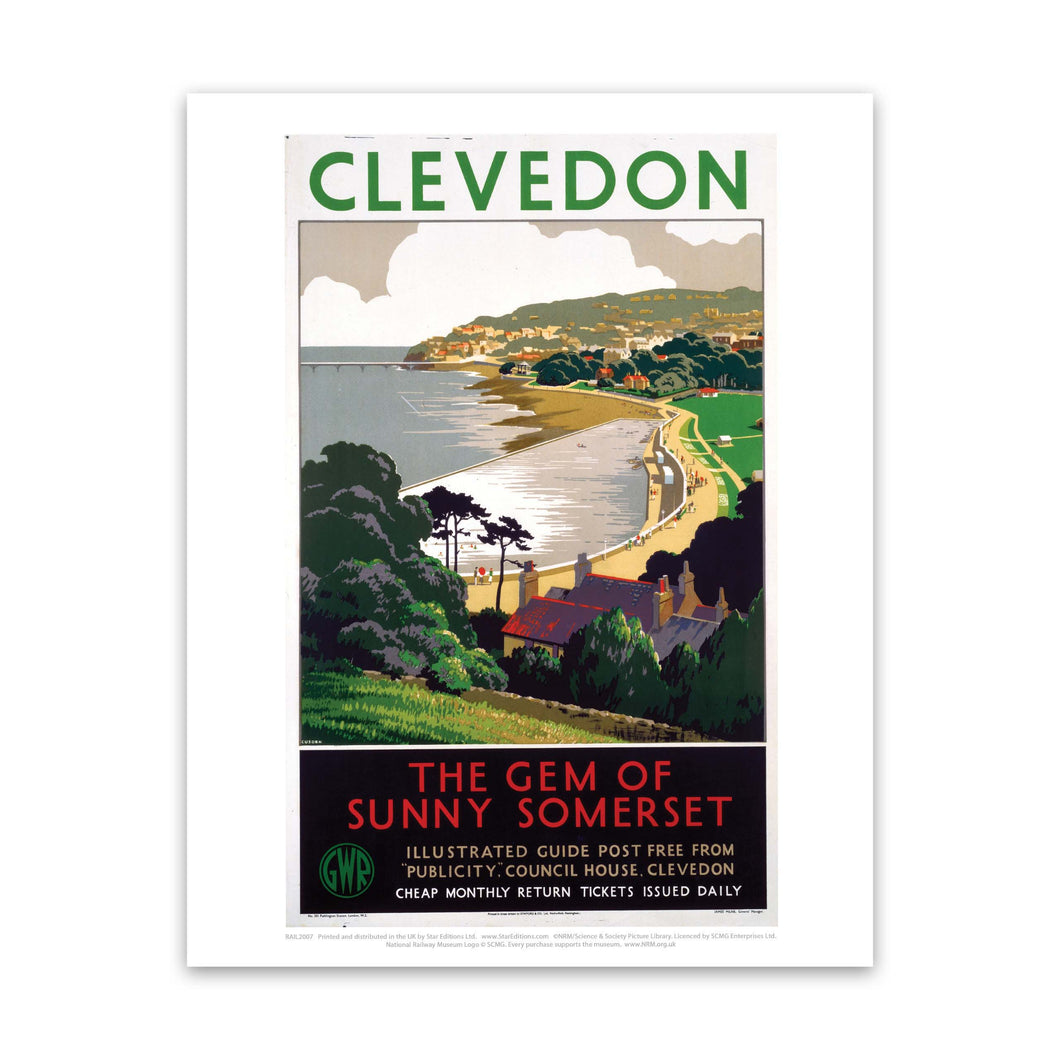 Clevedon - the Gem of Sunny Somerset Art Print