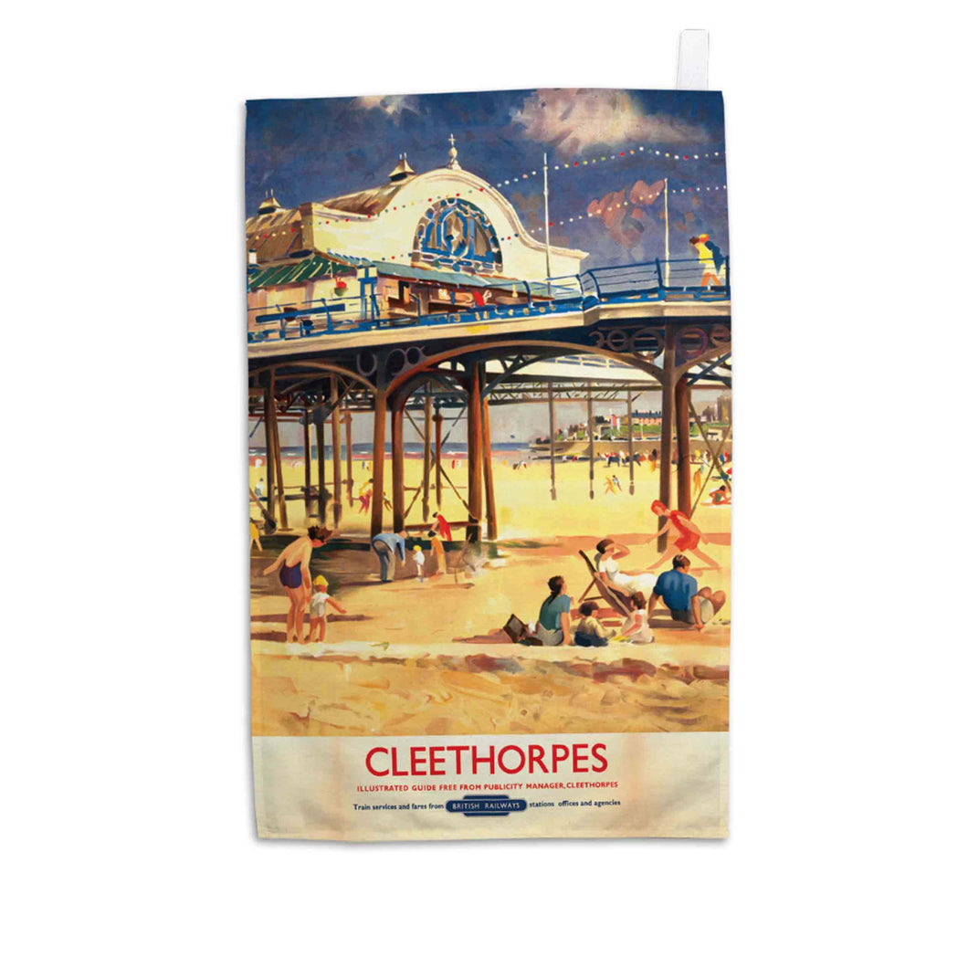 Cleethorpes It's Quicker By Rail - Pier - Tea Towel