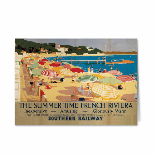 Summer-time French Riviera - Inexpensive, amusing, gloriously warm Greeting Card