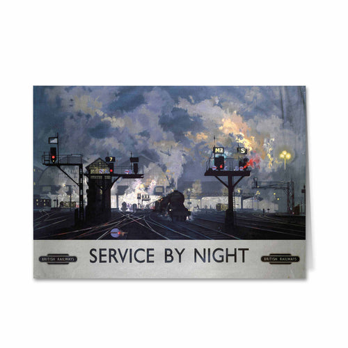 Service by Night - British Railways Greeting Card