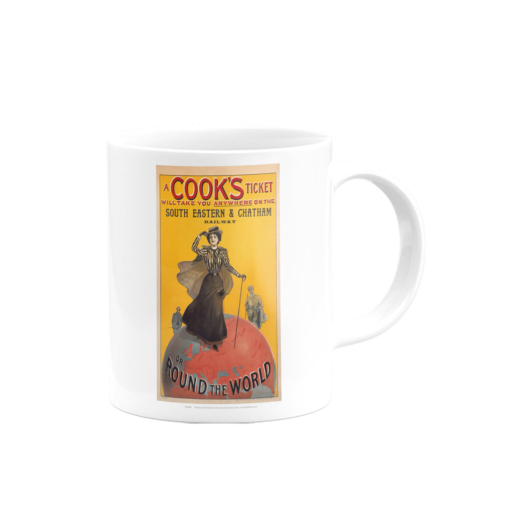 A Cook's Ticket will take you anywhere on the South Easter and Chatham Railway Mug