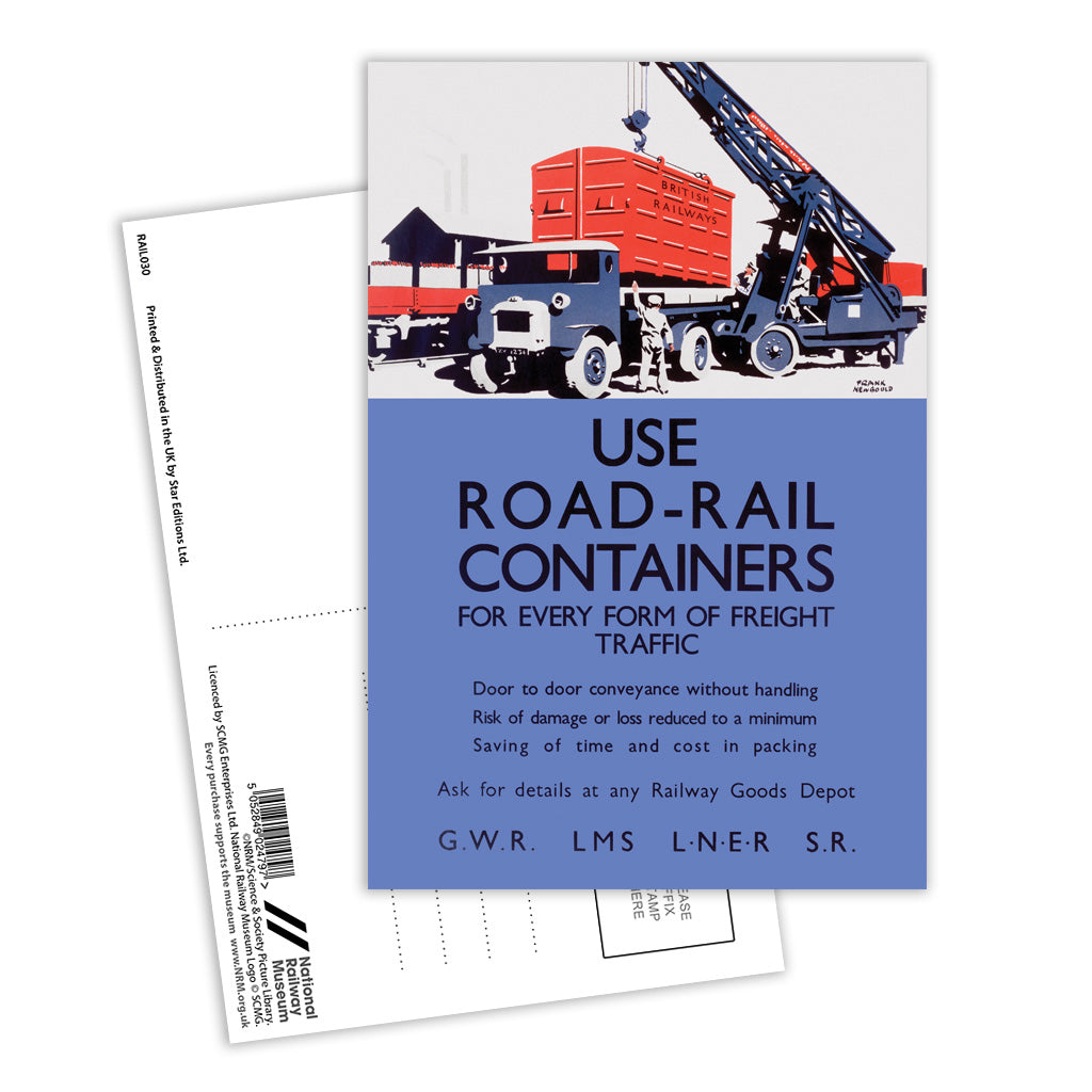 Use Road-Rail Containers For Every Form Of Freight Traffic Postcard Pack of 8