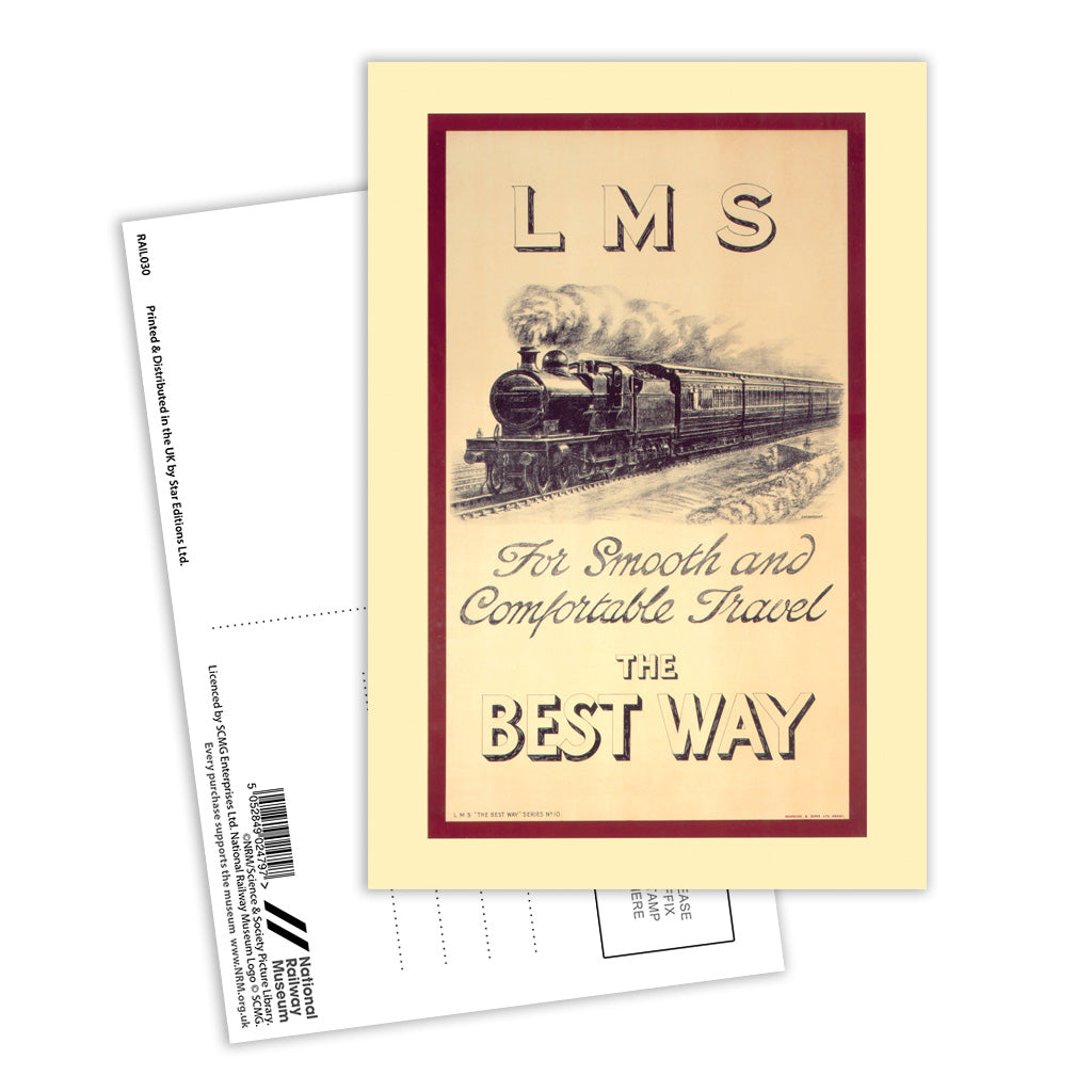 LMS, For Smooth and Comfortable Travel The Best Way Postcard Pack of 8
