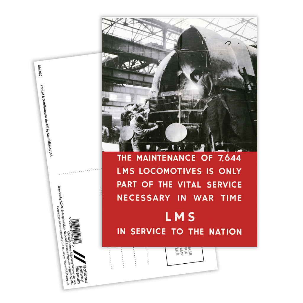 In Service To The Nation, LMS Postcard Pack of 8