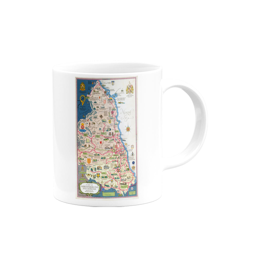 A Map of Northumberland and Durham Mug