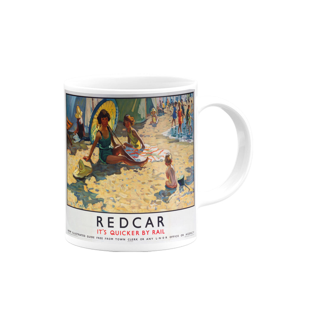 Redcar, It's Quicker By Rail Mug
