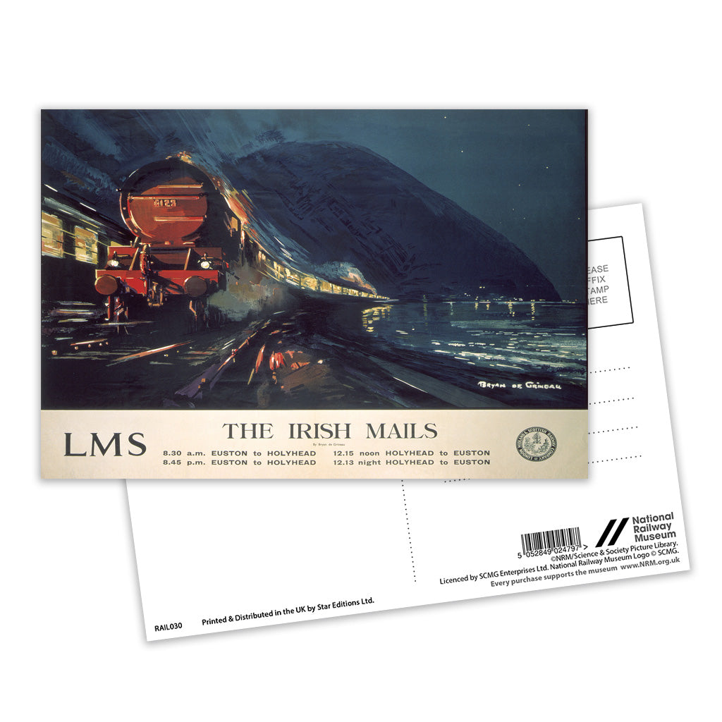 The Irish Mails, LMS Postcard Pack of 8