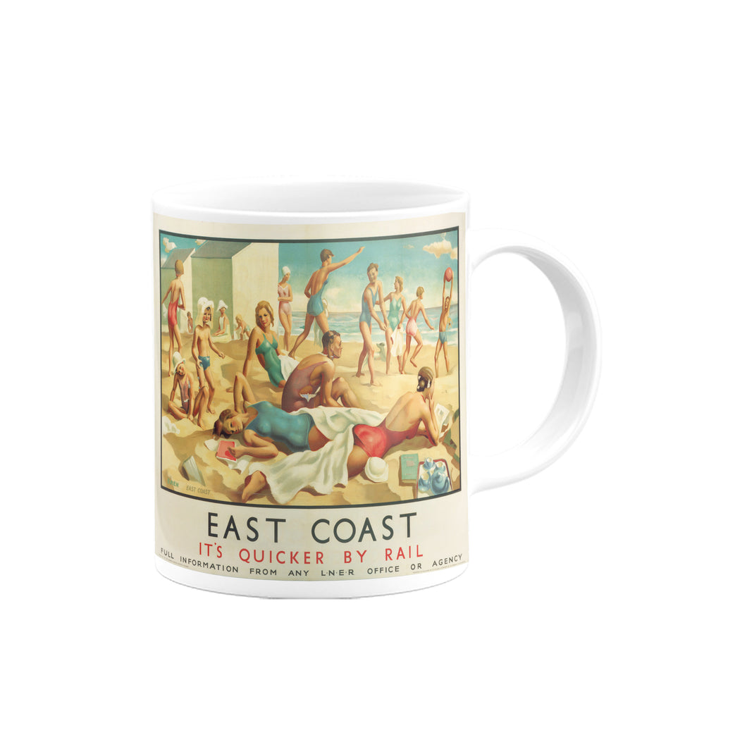East Coast, It's Quicker By Rail Mug