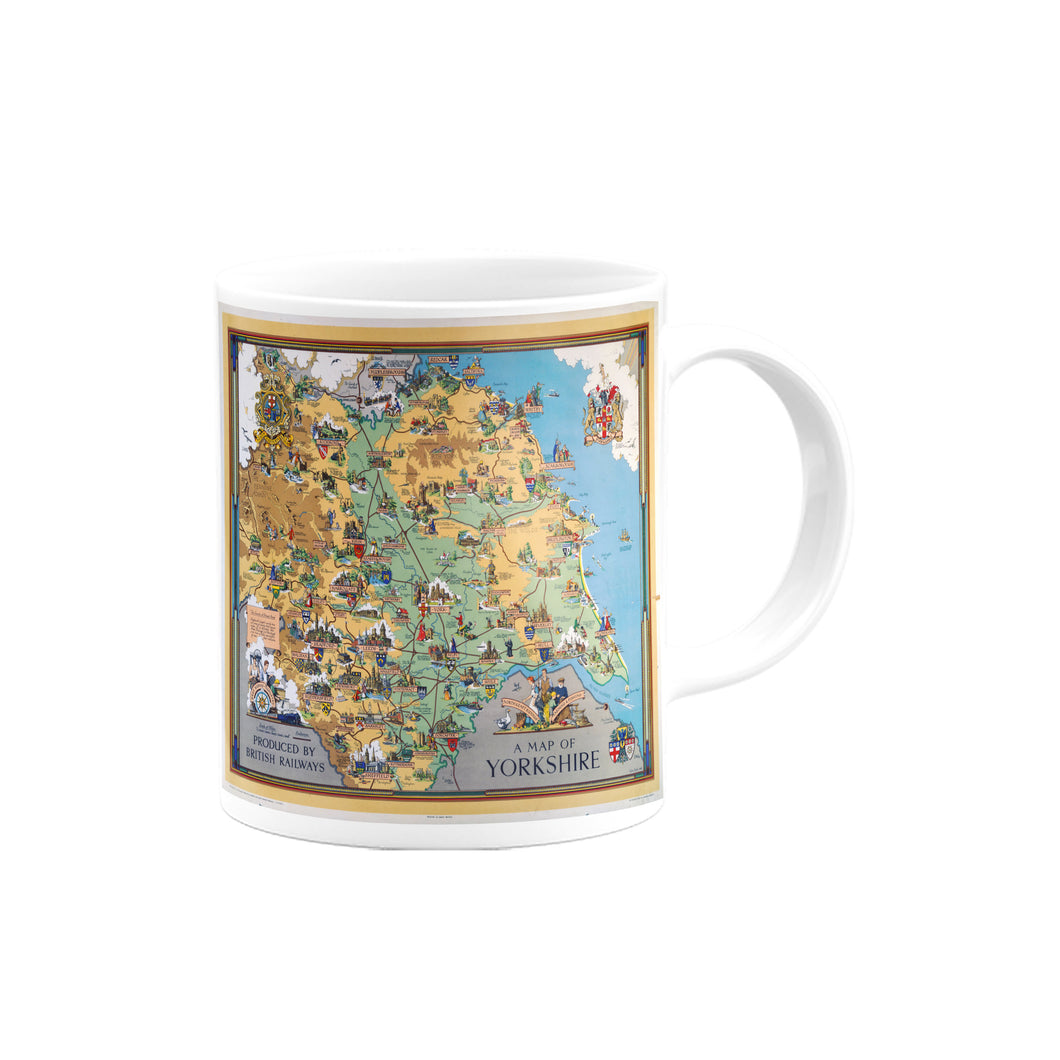 A Map Of Yorkshire, Produced By British Railways Mug