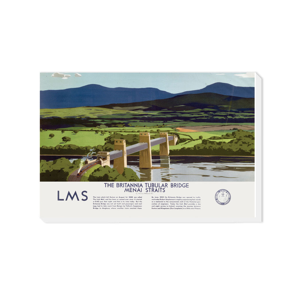 The Britannia Tubular Bridge, Menai Straits - Canvas