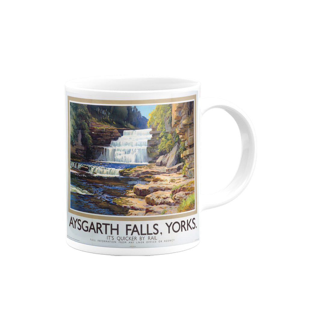 Aysgarth Falls - Yorks, It's Quicker By Rail Mug