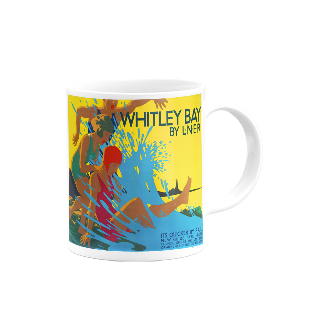 Whitley Bay, It's Quicker By Rail Mug
