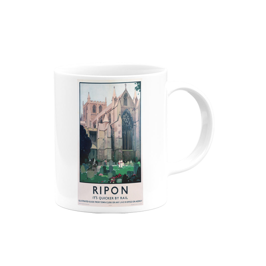 Ripon, It's Quicker By Rail Mug