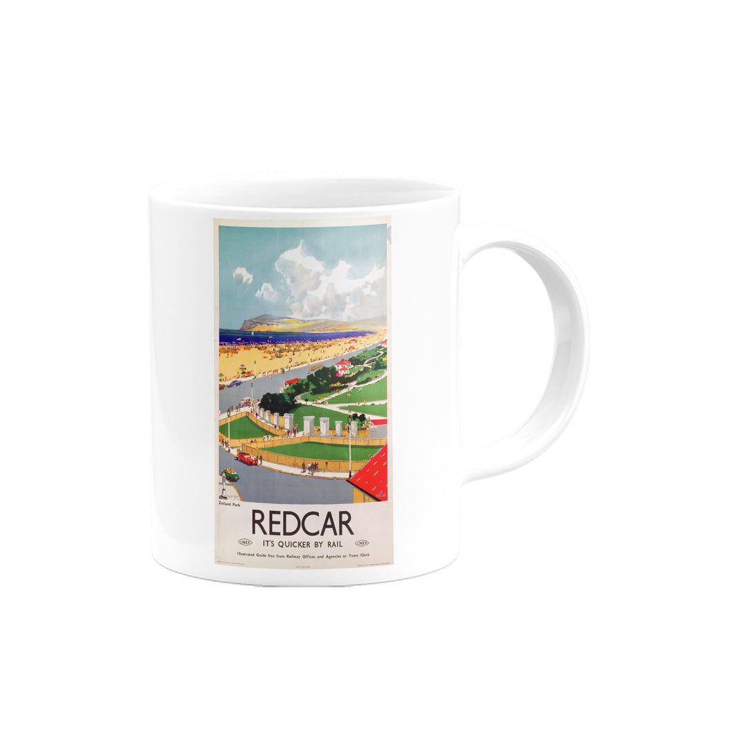 Redcar, It's Quicker By Rail Mug