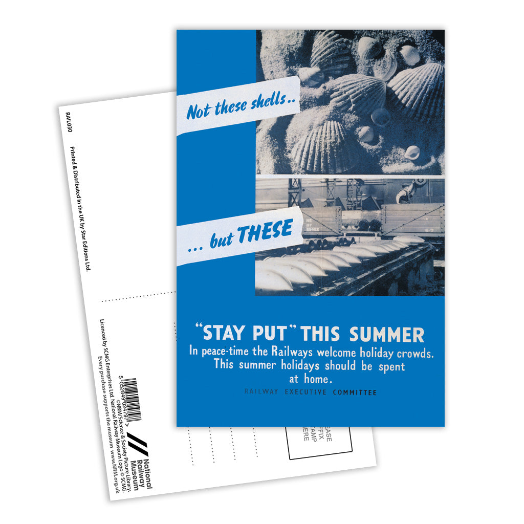Stay Put This Summer Postcard Pack of 8