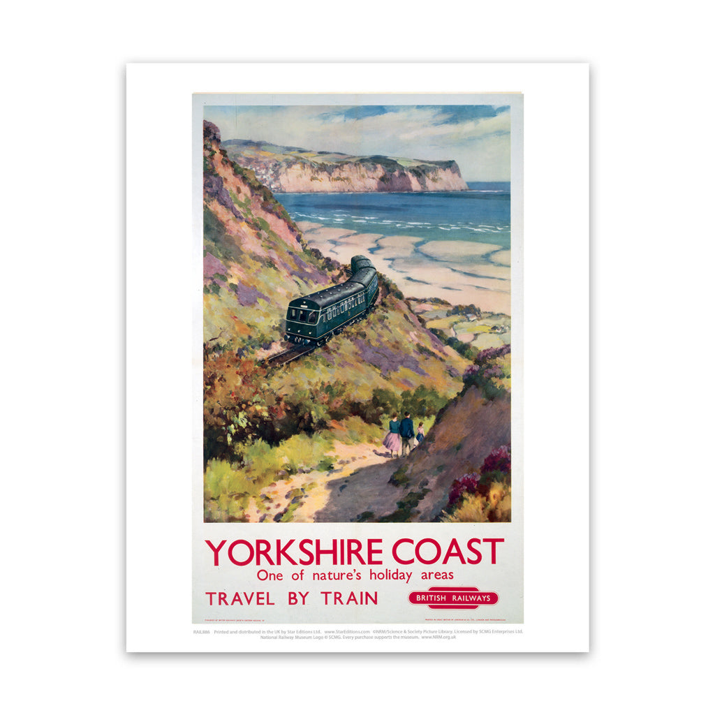 Yorkshire Coast, Travel By Train Art Print