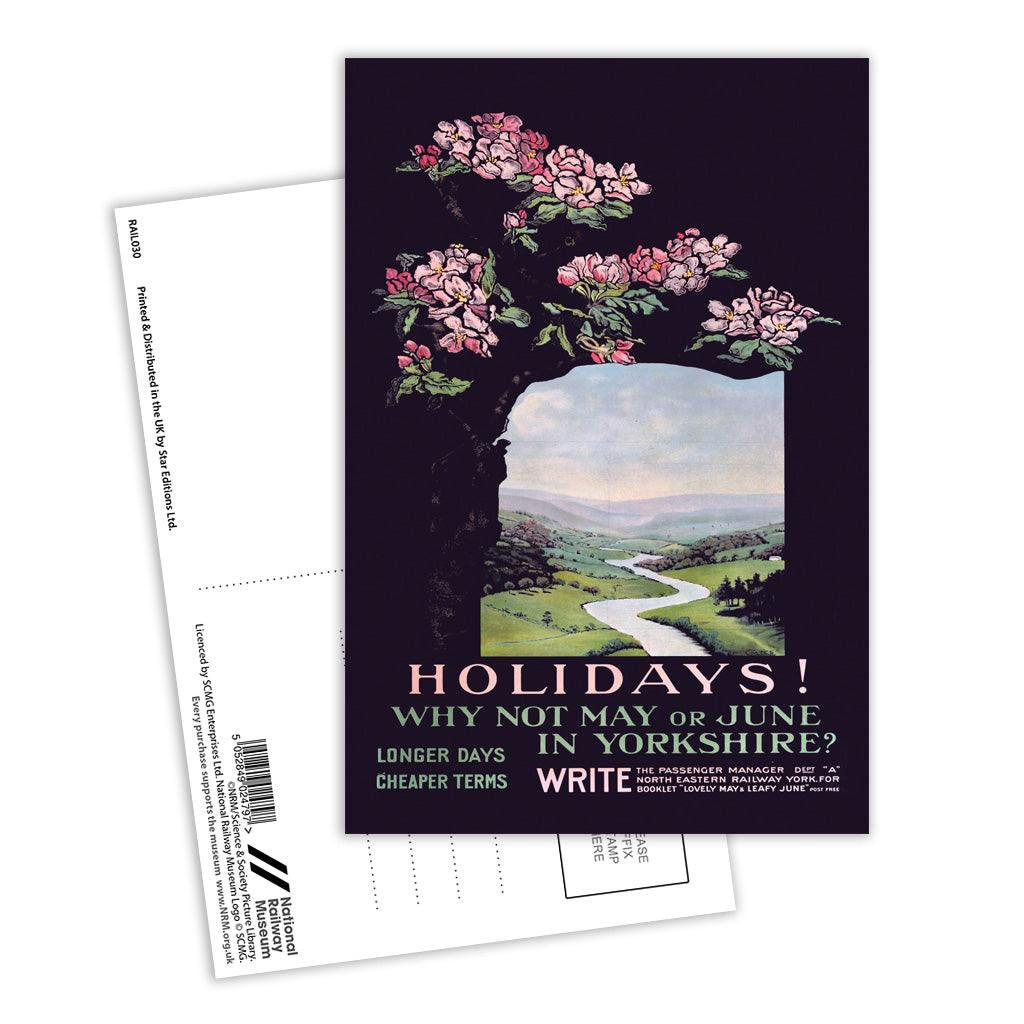Holidays! Why not May or June in Yorkshire? Postcard Pack of 8