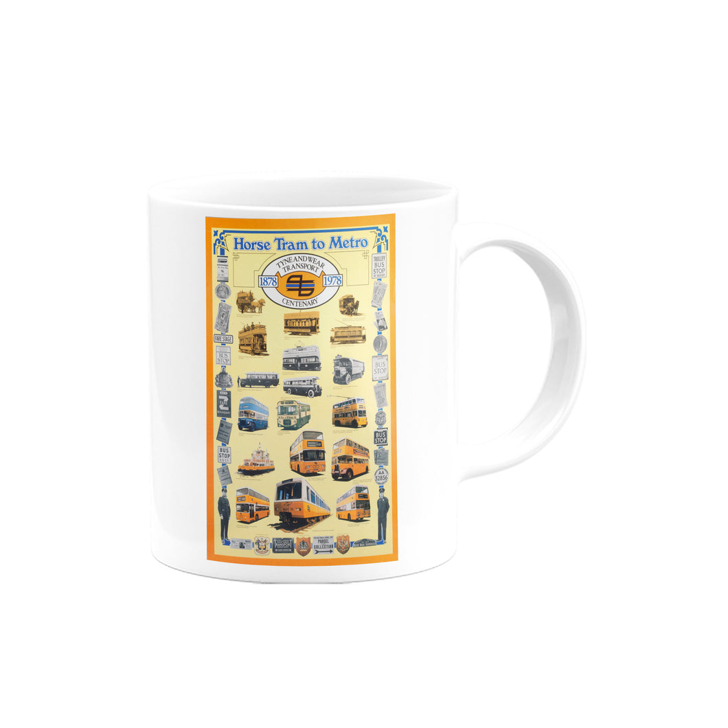 Horse Tram to Metro, Tyne and Wear Transport Centenary Mug