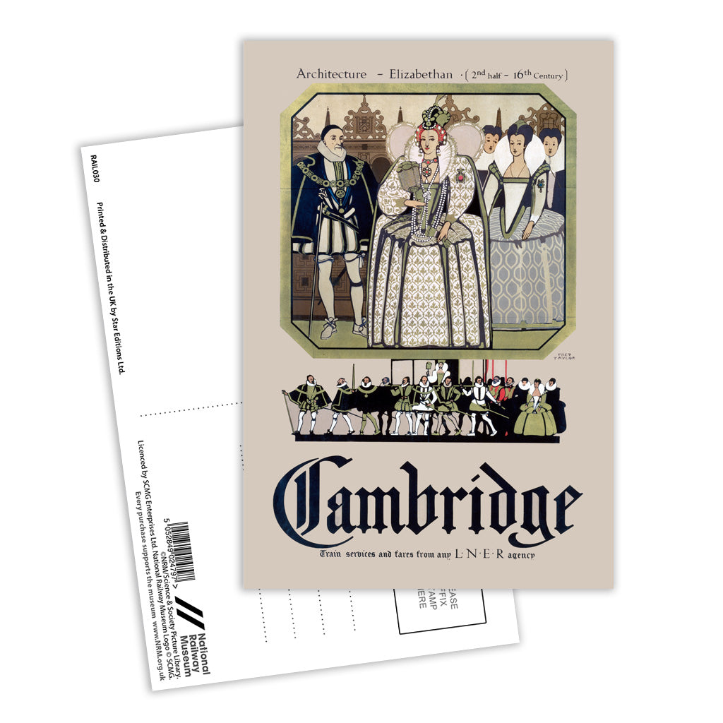 Architecture - Elizabethan Cambridge Postcard Pack of 8