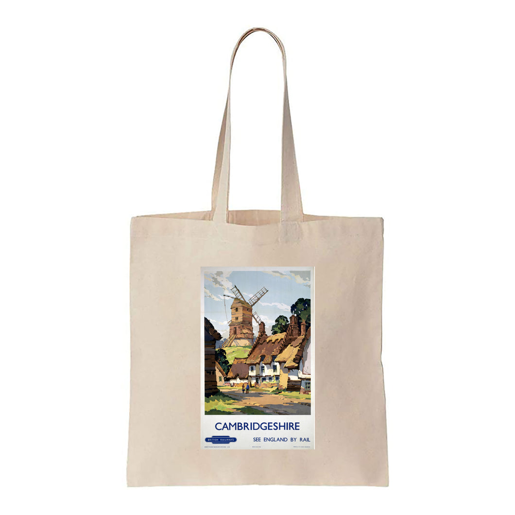 Cambridgeshire, See England By Rail - Canvas Tote Bag
