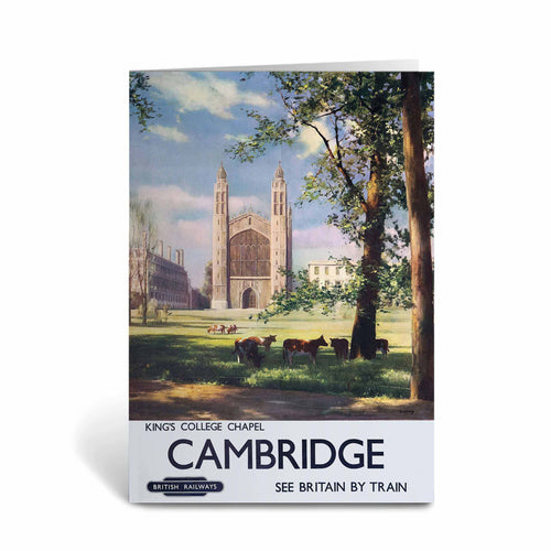 Cambridge - King's College Chapel, See Britain By Train Greeting Card