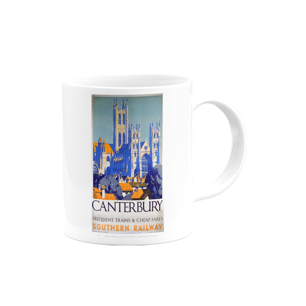 Canterbury Frequent Trains and Cheap Fares Mug