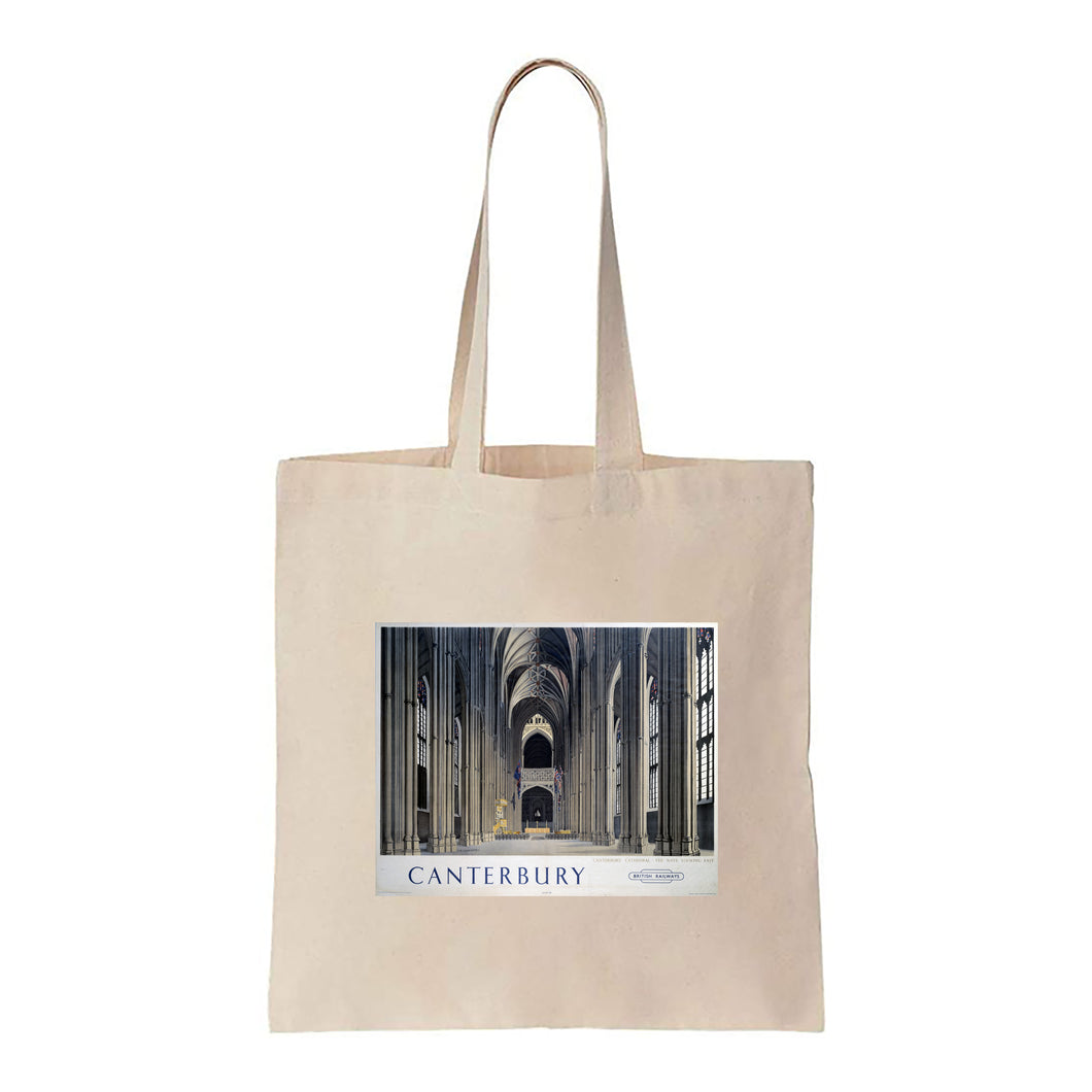 Canterbury Cathedral - The Nave Looking East - Canvas Tote Bag
