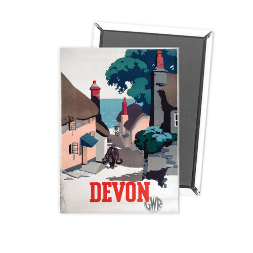 Devon GWR Old Man Walking Up Street Fridge Magnet