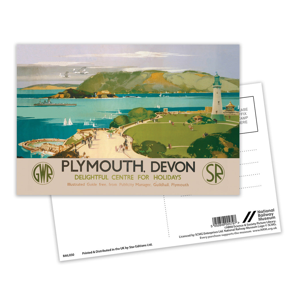 Plymouth Devon, Delightful Centre for Holidays Postcard Pack of 8