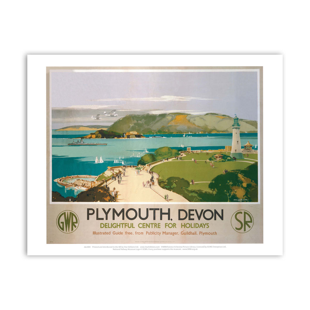 Plymouth Devon, Delightful Centre for Holidays Art Print