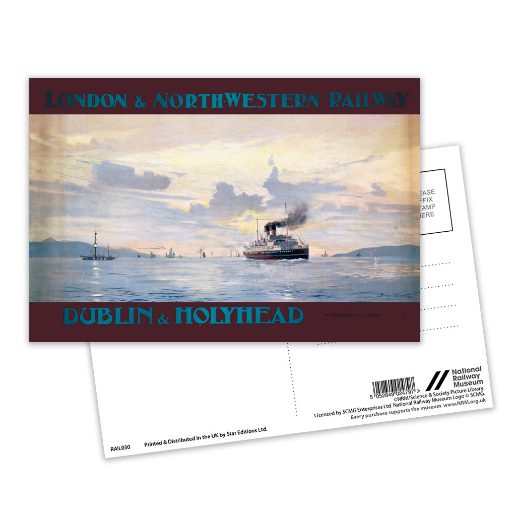 Dublin and Holyhead Postcard Pack of 8