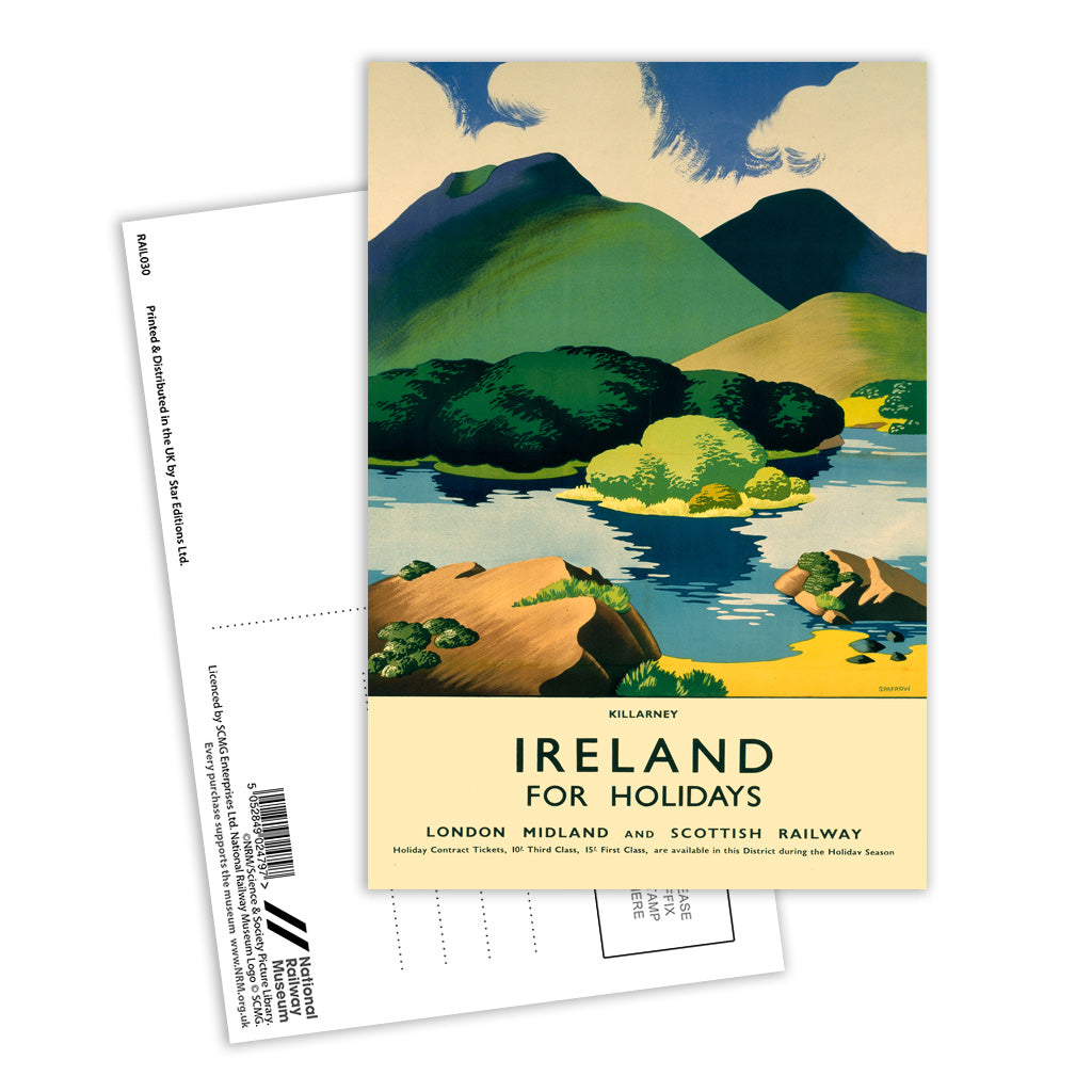 Killarney - Ireland for Holidays Postcard Pack of 8