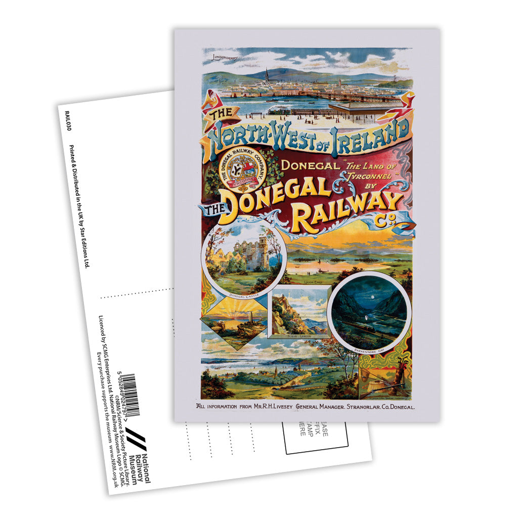 Donegal Railway Postcard Pack of 8