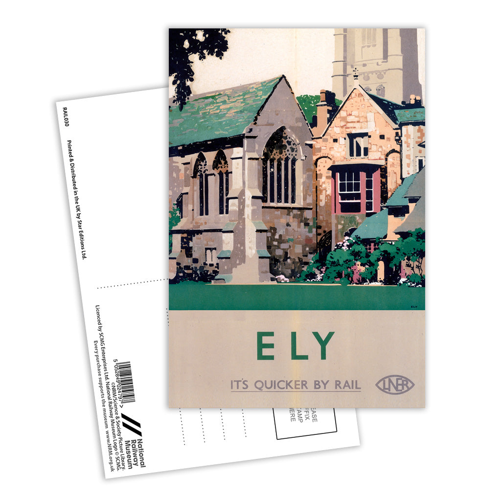 Ely Close up of Cathedral Postcard Pack of 8
