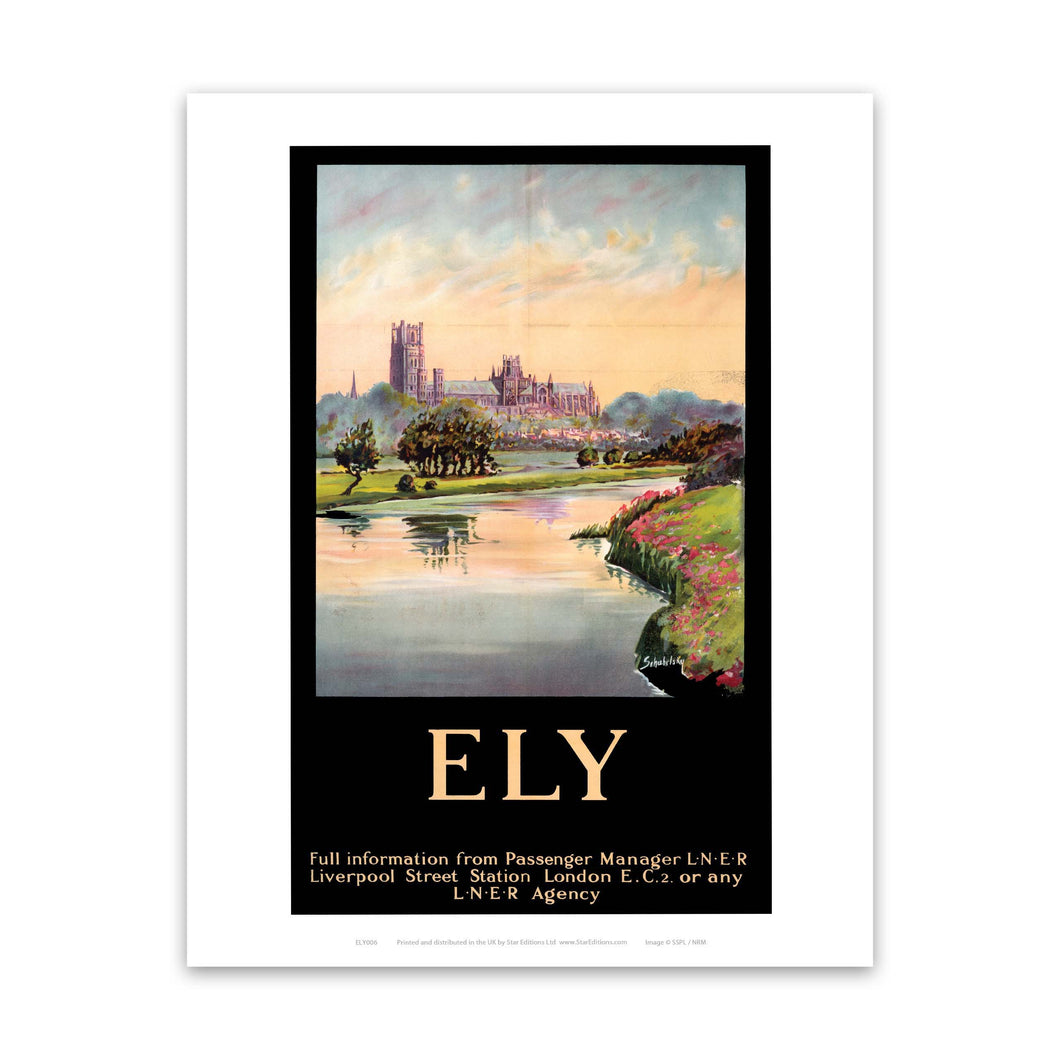 Ely Cathedral Dark Frame Art Print