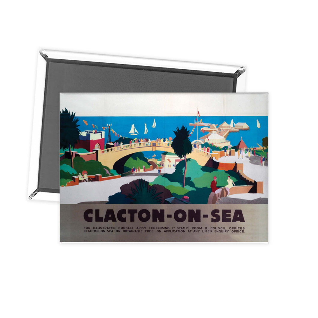 Clacton On Sea Bridge and Pier Fridge Magnet