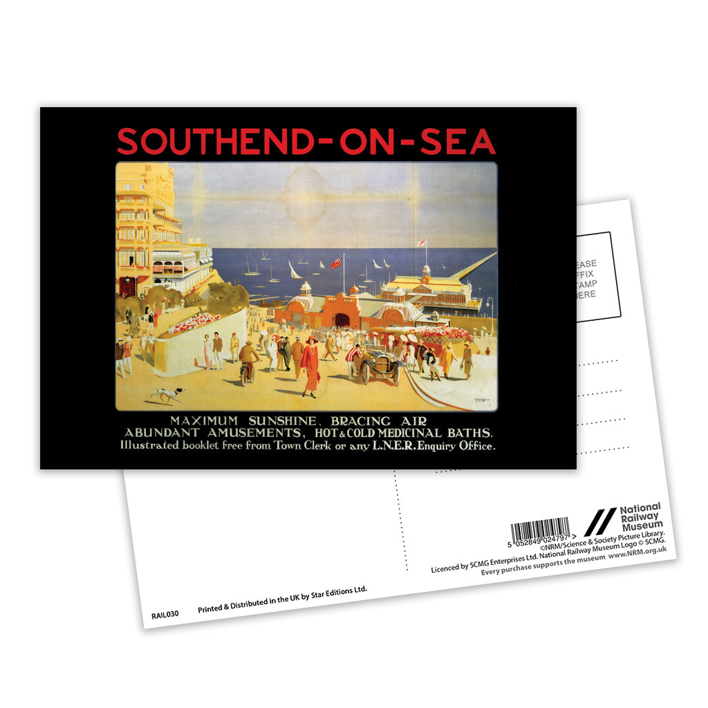 Southend On Sea Maximum Sunshine Postcard Pack of 8