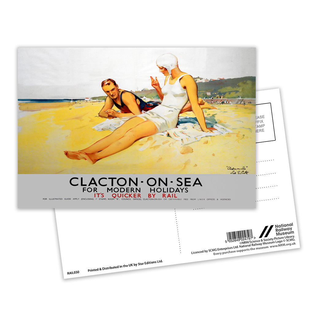 Clacton-on-sea for Modern Holidays Postcard Pack of 8