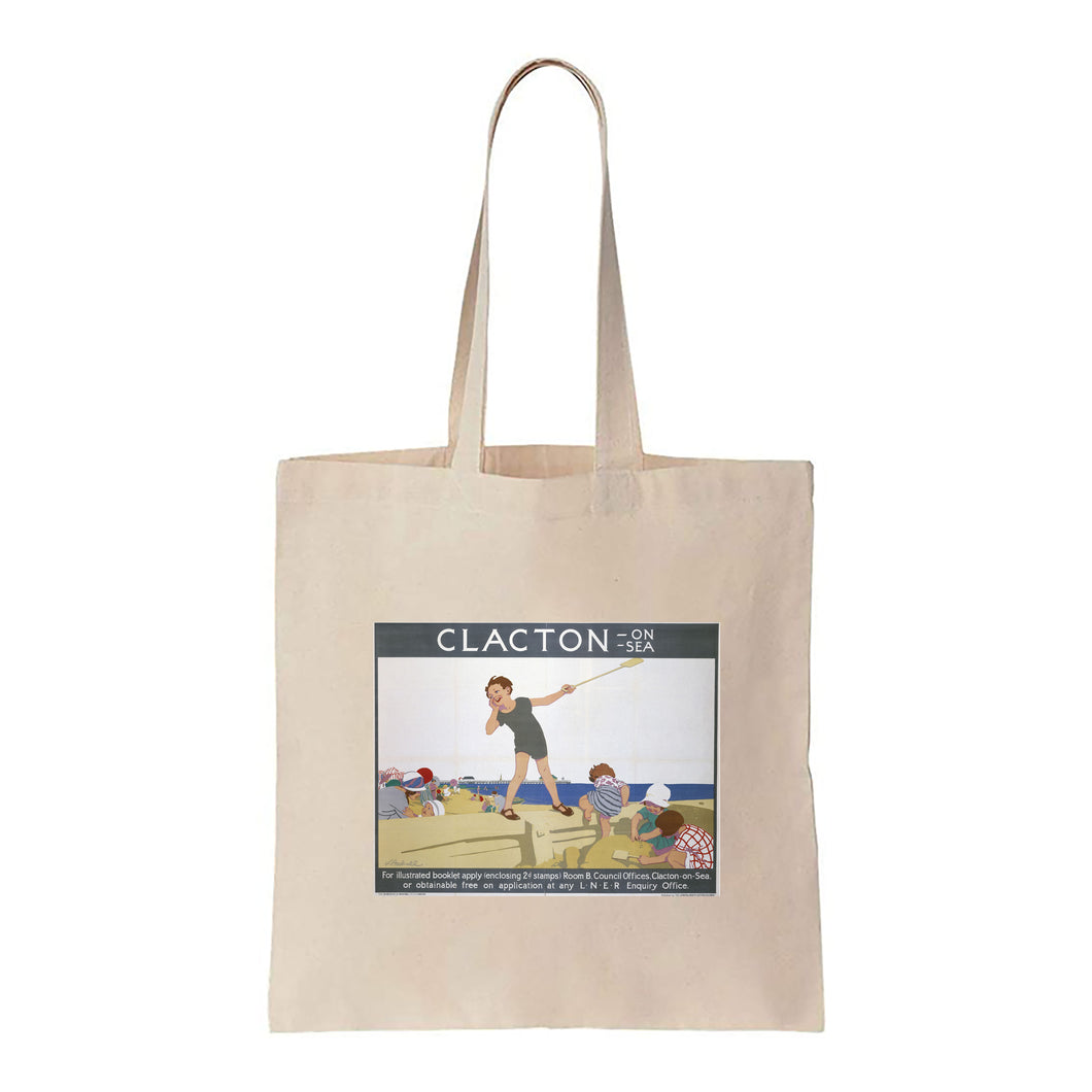 Clacton-on-sea, Kid Playing - Canvas Tote Bag