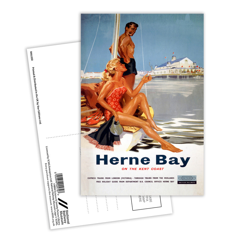 Herne Bay on the Kent Coast Postcard Pack of 8