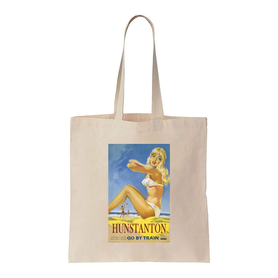 Hunstanton, Girl in White Bikini - Canvas Tote Bag